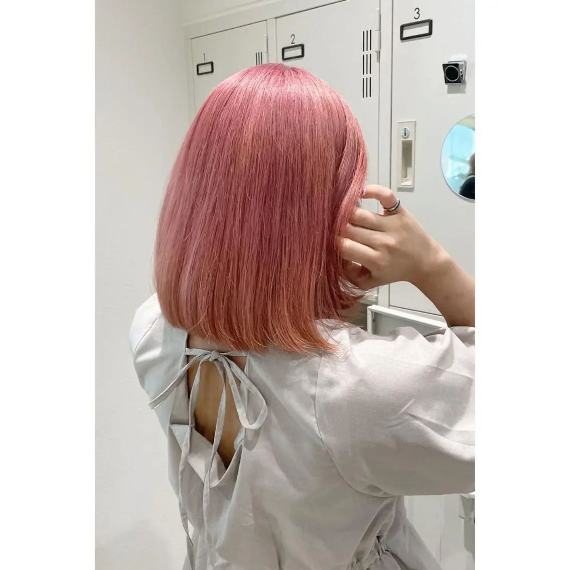 ミディアム カラー ピンクカラー ホワイトピンク ヘアカラー ピンクカラー🎀/ ミルクティー🍼花音のヘアスタイル