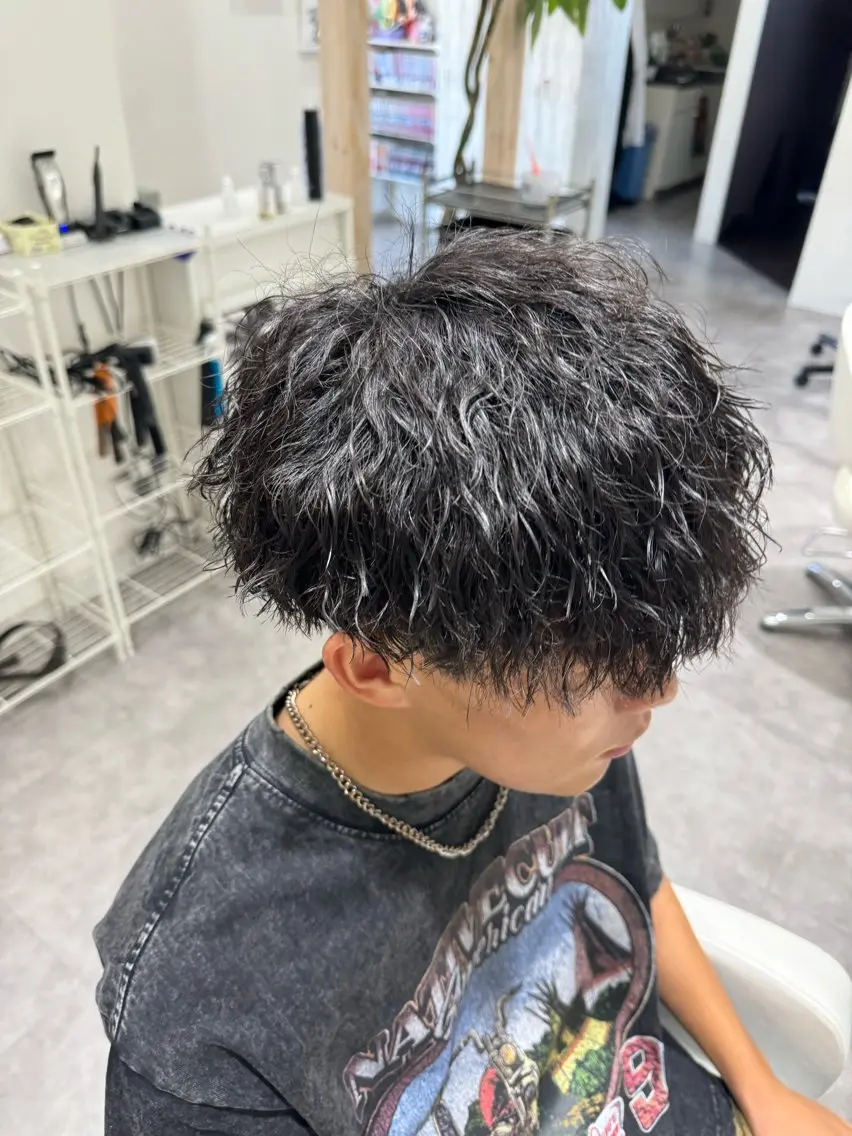 ショート カット パーマ 岐阜No.1メンズ 美容師／村上達紀のヘアスタイル