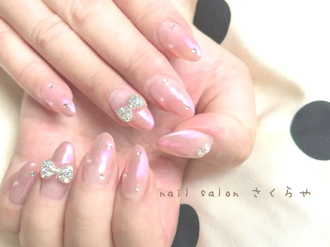 ロング さくらや❤ パラジェル使用のネイルデザイン