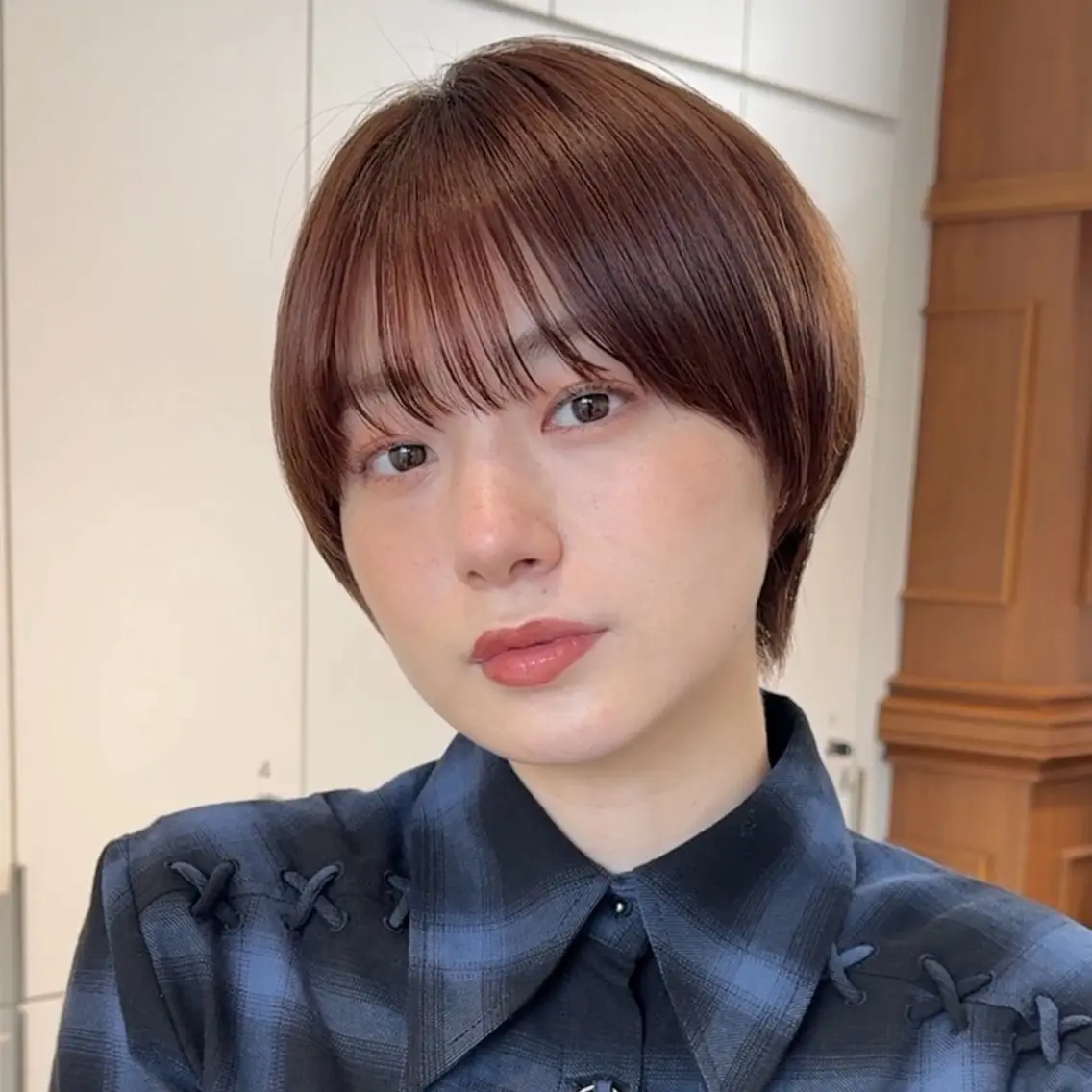ショート ショートボブ 丸みショート ボブ ショートヘア カット ヘアカラー トリートメント ショート/ボブ/縮毛 原宿🪷Akinaのヘアスタイル
