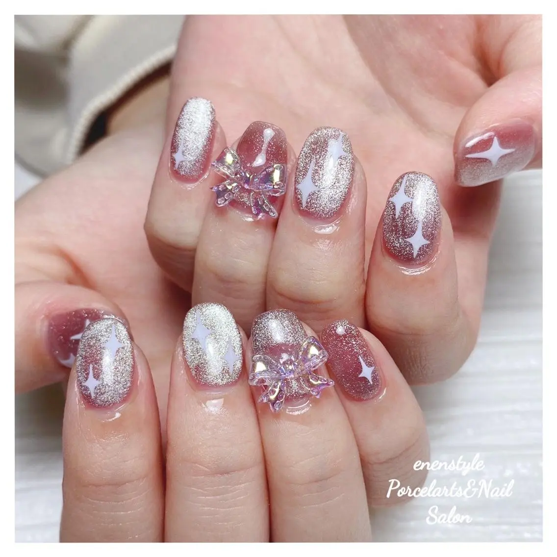 ミディアム ネイル 🐾enen style 🐾のネイルデザイン