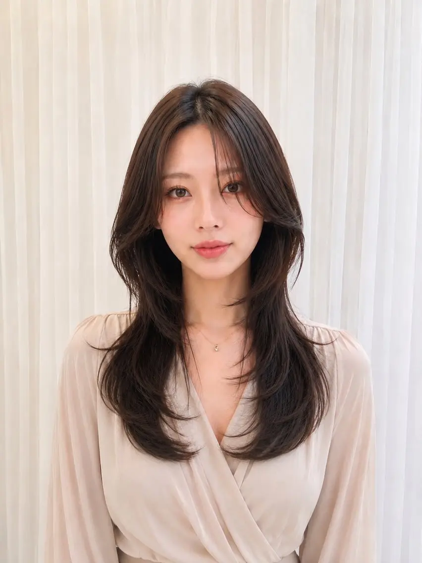 ロング カラー カット ヘアカラー トリートメント ヘッドスパ 💎レイヤー/韓国 💎石戸谷のヘアスタイル