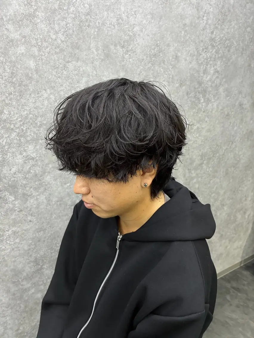 パーマ メンズ カット パーマ シャドウパーマ特化 🩵Chisatoのヘアスタイル