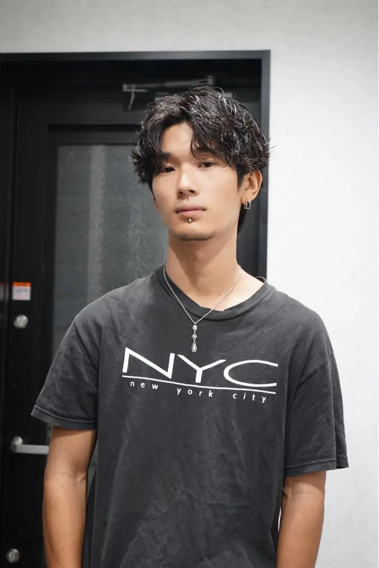 メンズカット+グランジパーマの写真