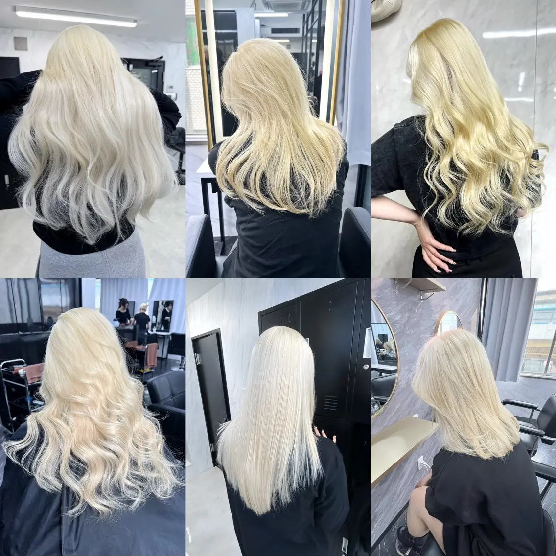 ロング カラー ベージュカラー ブリーチ 透明感カラー ハイトーンカラー 梅田/ハイトーン エクステ/yuu🩶のヘアスタイル