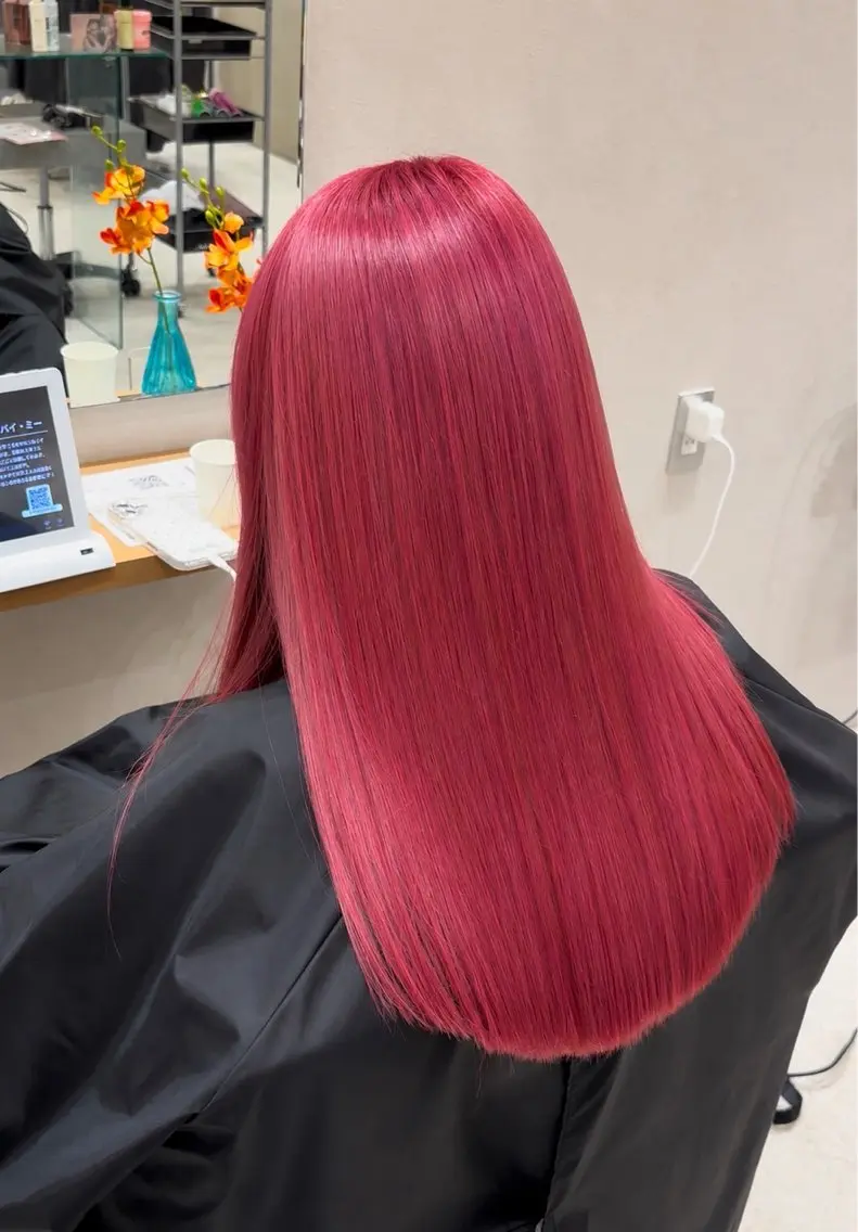セミロング カラー ベージュカラー ブリーチ 透明感カラー ダブルカラー ハイトーンカラー ヘアカラー ハイトーン ブリーチ azu/中庄駅前店のヘアスタイル