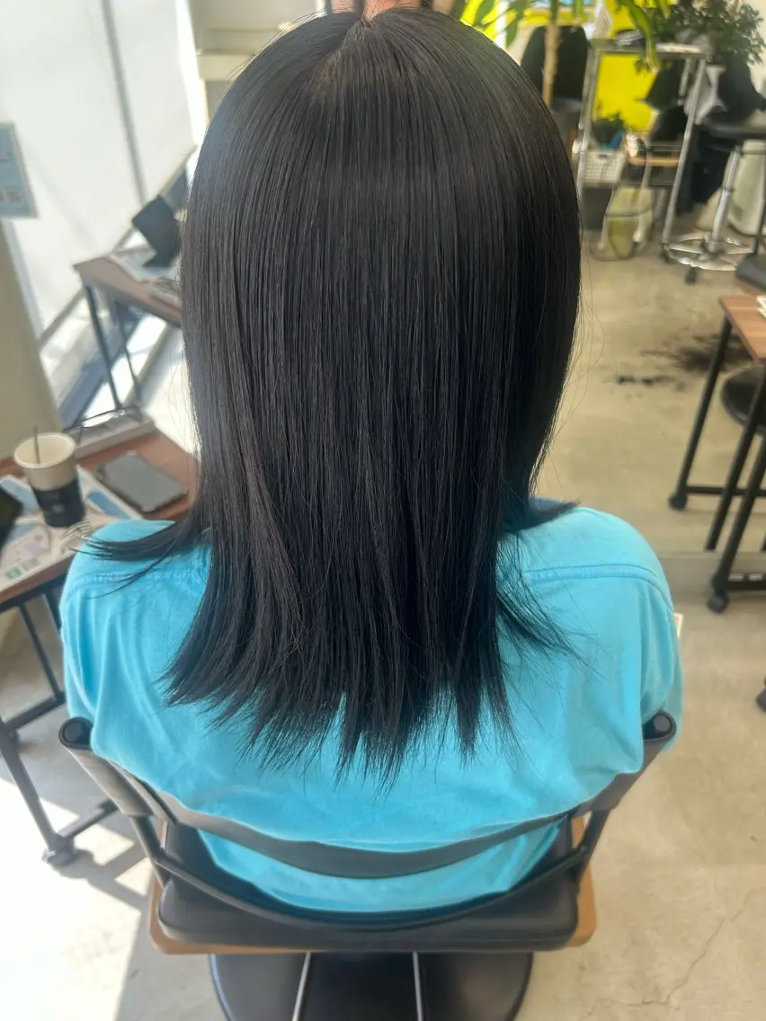 ミディアム カラー 大島 花咲のヘアスタイル