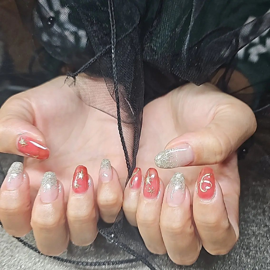 ネイル グラデーション ラメ(グリッター) ラメグラデーション salon de  Princessのネイルデザイン