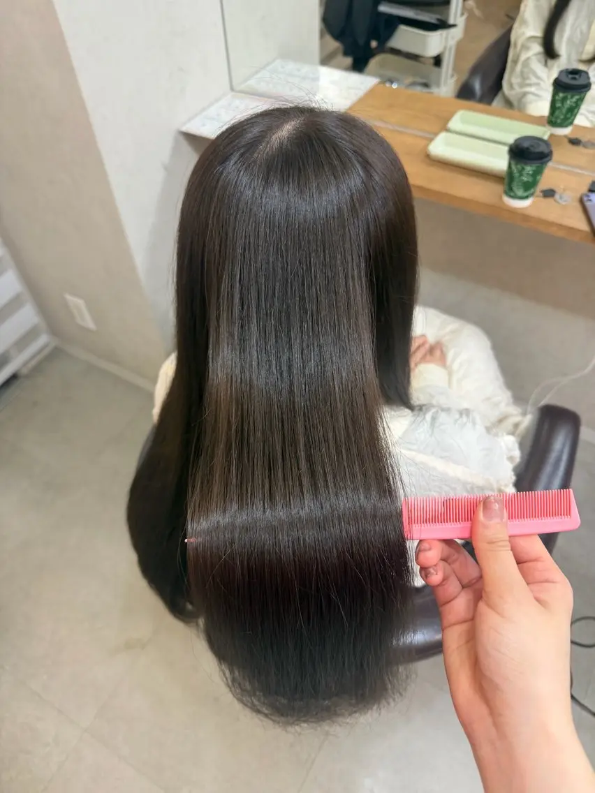 ロング カラー カット ヘアカラー トリートメント 🎀Maho🎀ボブ × 髪質改善のヘアスタイル