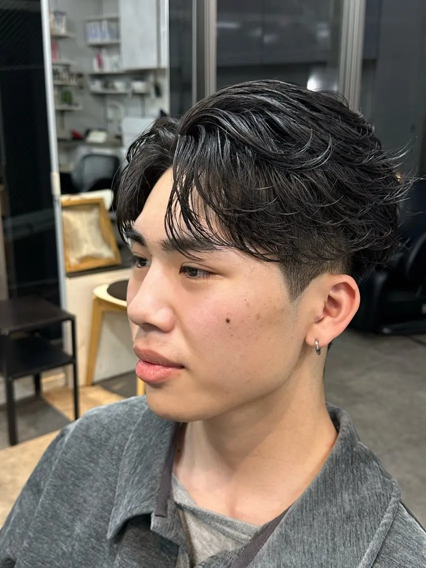パーマ メンズ フェザーパーマ マッシュ メンズパーマ 学生（メンズ向け） メンズツイストパーマ カット パーマ fifth/メンズ ボブ特化/カズのヘアスタイル