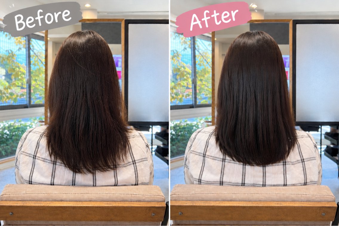ミディアム レイヤーカット カット トリートメント 奥村 奈々加のヘアスタイル