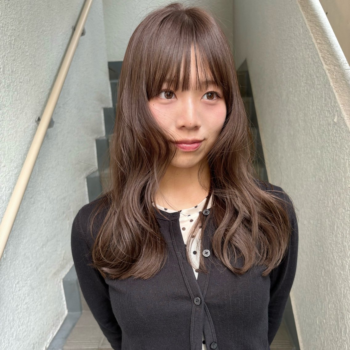 セミロング カラー カット ヘアカラー レイヤーカット🍏 顔周りカット/ののかのヘアスタイル