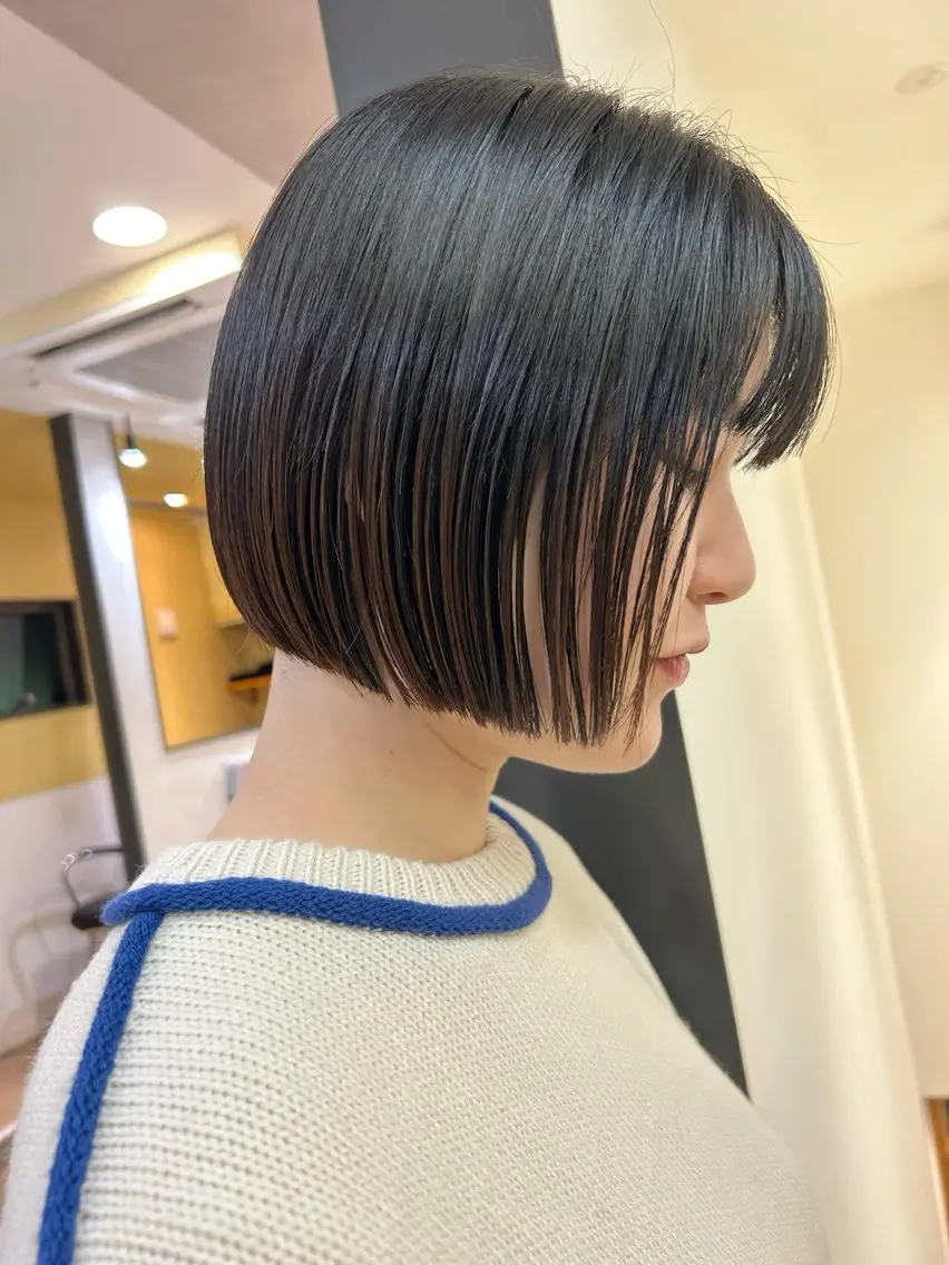 ショート ボブ カット トリートメント hubhair レイヤー/透明感のヘアスタイル