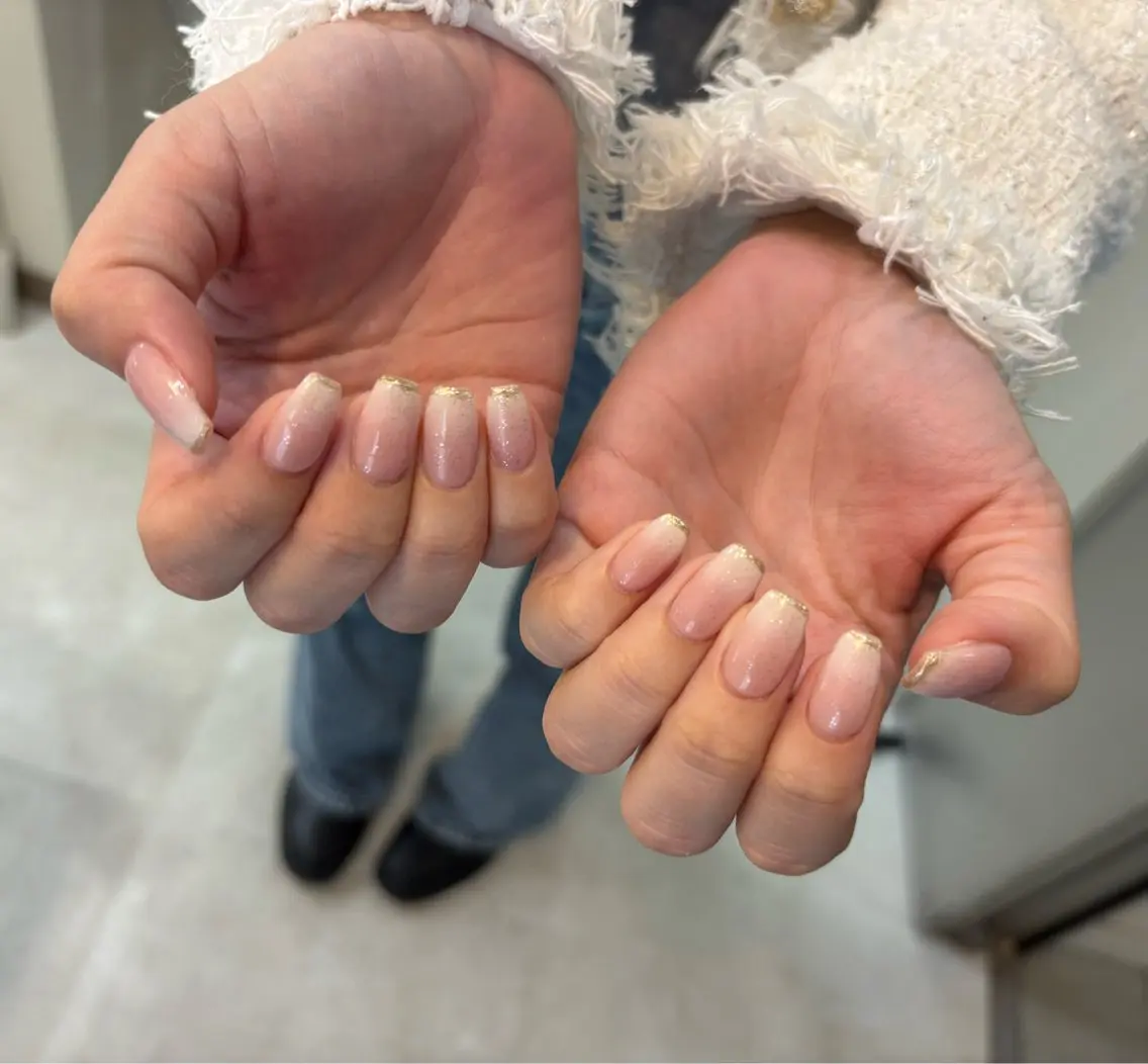 ネイル ハンドネイル Mai :矢場町 ニュアンス🌿アートのネイルデザイン