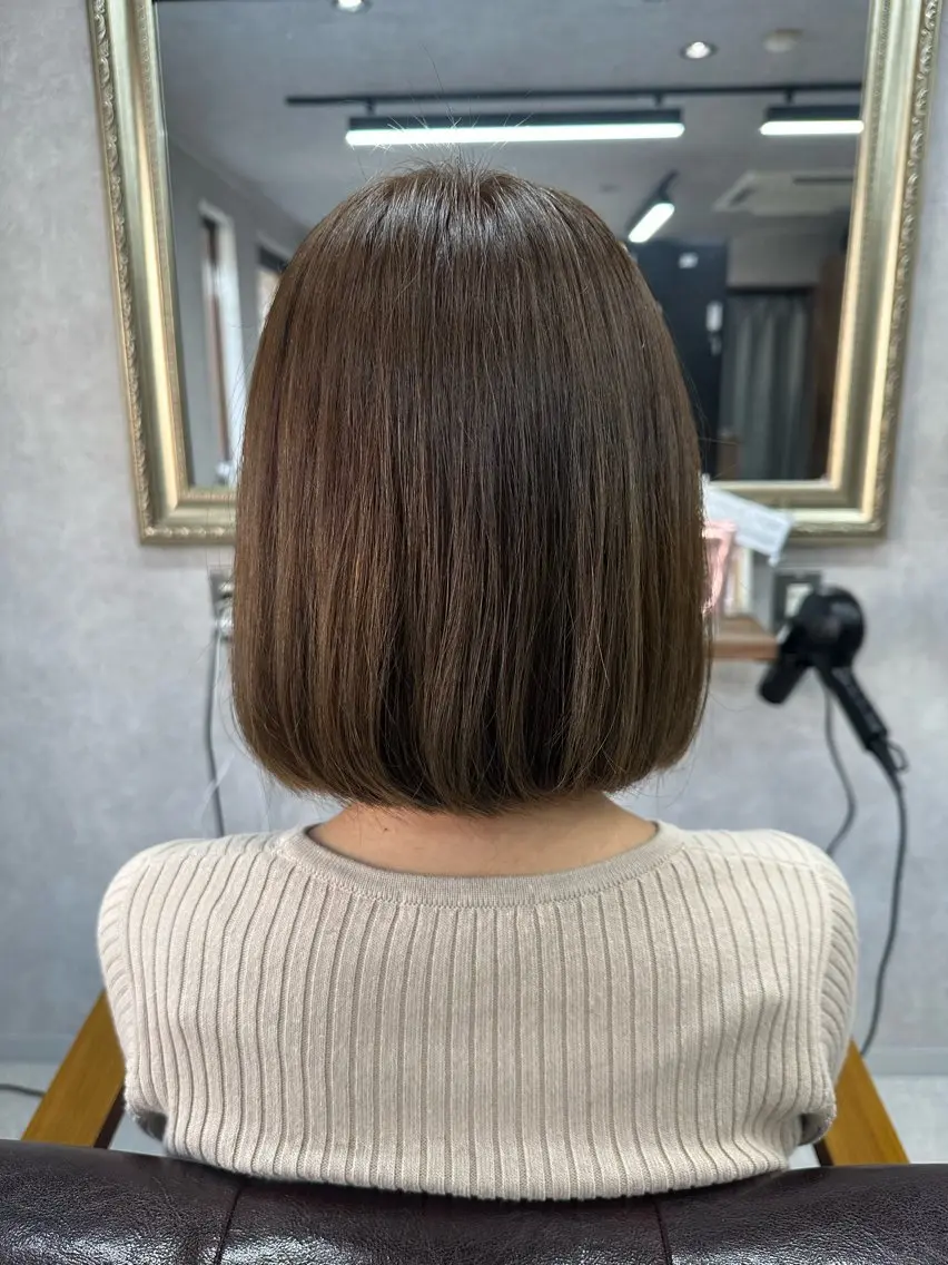 ミディアム カラー カット ヘアカラー トリートメント Lien 深井店のヘアスタイル