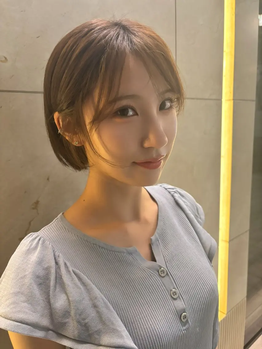 ショート カラー パーマ ヘアアレンジ ボブ カット ヘアカラー トリートメント 髪質改善/韓国風 レイヤー/田村祐樹のヘアスタイル