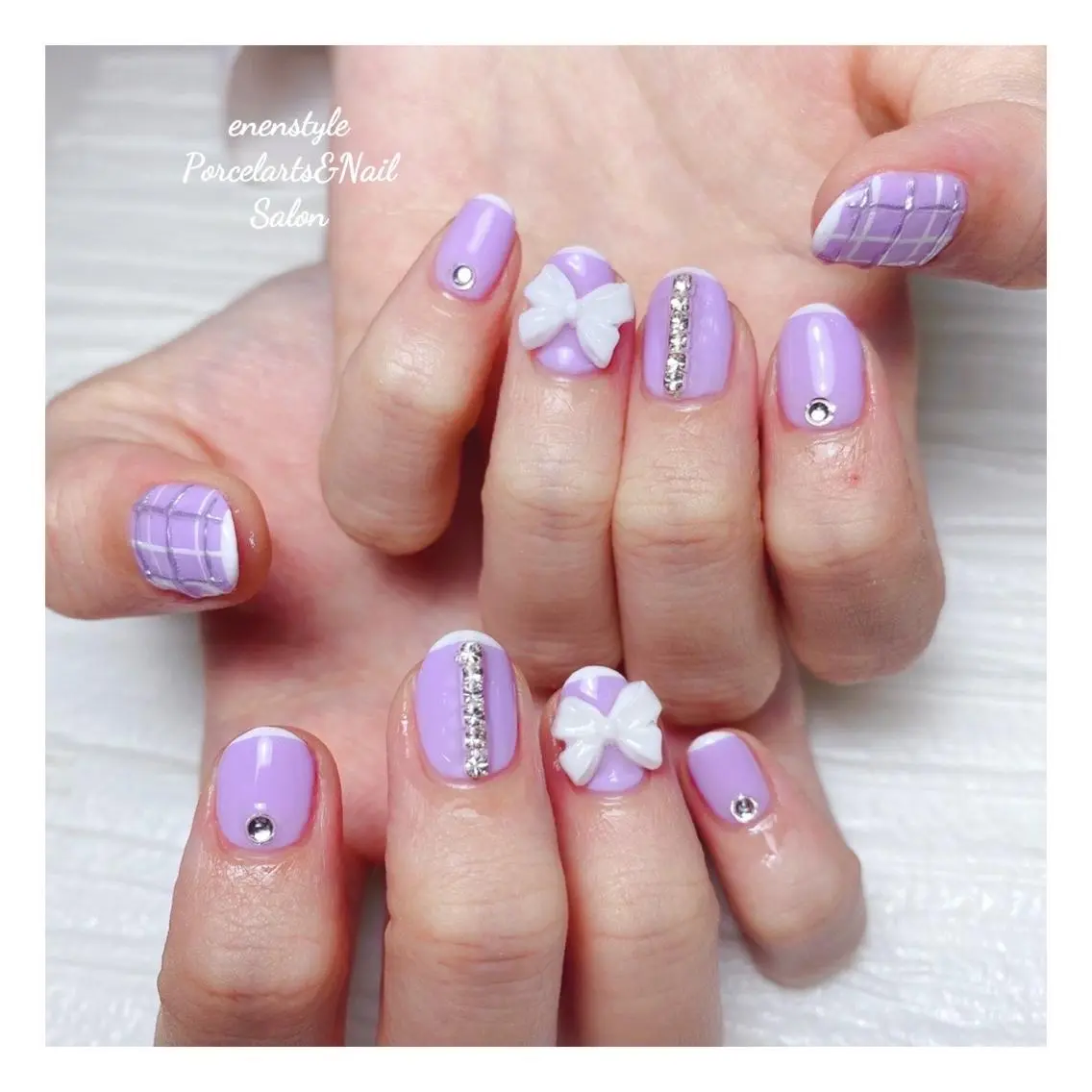 ミディアム ネイル 🐾enen style 🐾のネイルデザイン