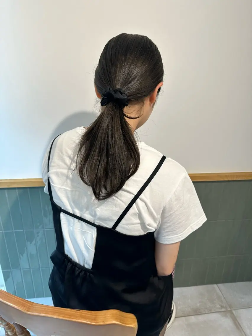 セミロング カラー キッズ ヘアカラー トリートメント オトナヘア🌸 harukaのヘアスタイル