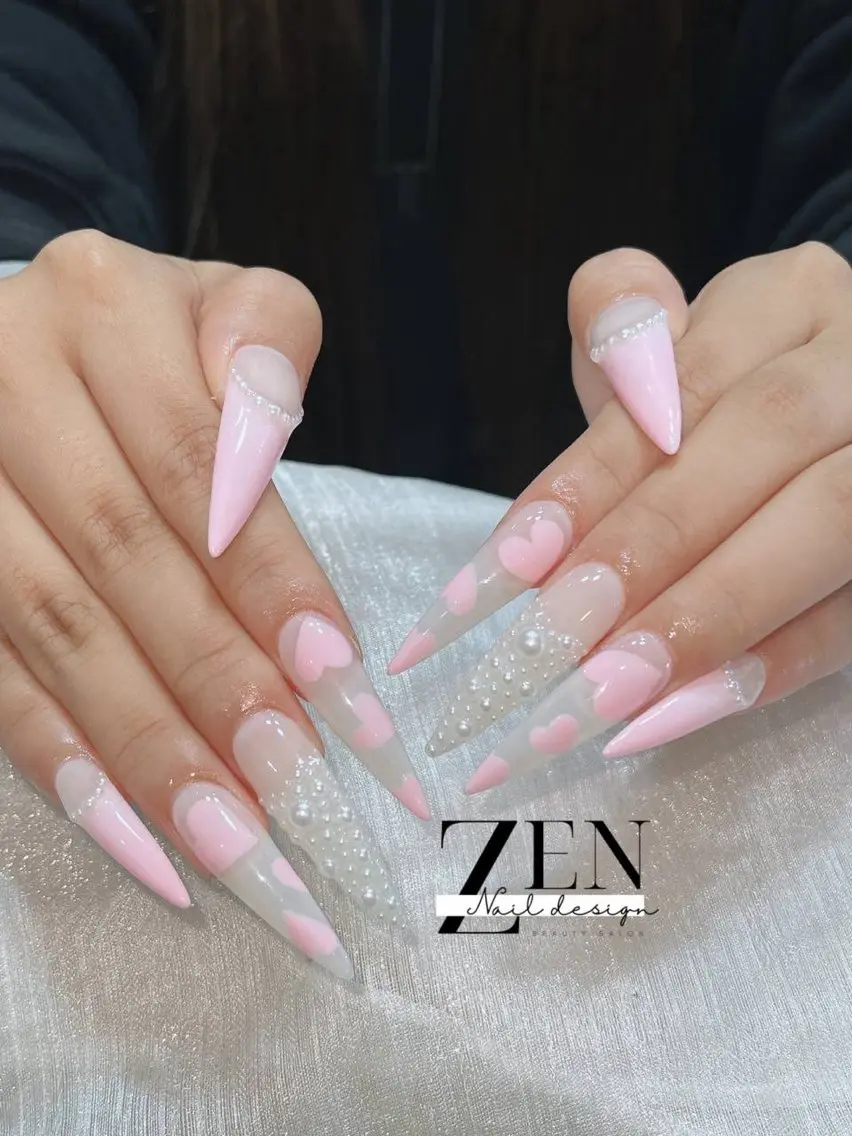 ネイル チークネイル 長さ出し フレンチネイル 韓国ネイル マグネットネイル ハンドネイル Zen Nail Design 池袋のネイルデザイン