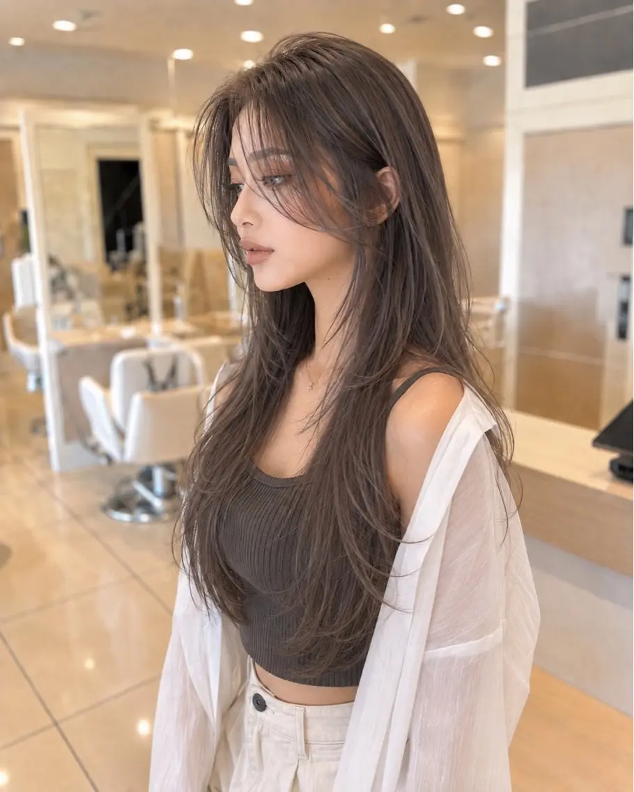 ロング カラー カット ヘアカラー トリートメント 金子 直樹のヘアスタイル
