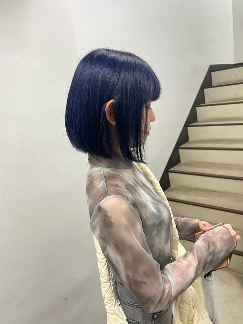 ミディアム ヘアカラー ヘッドスパ ヘアセット 🦋色落ち綺麗カラー メンズYUZU🦋のヘアスタイル