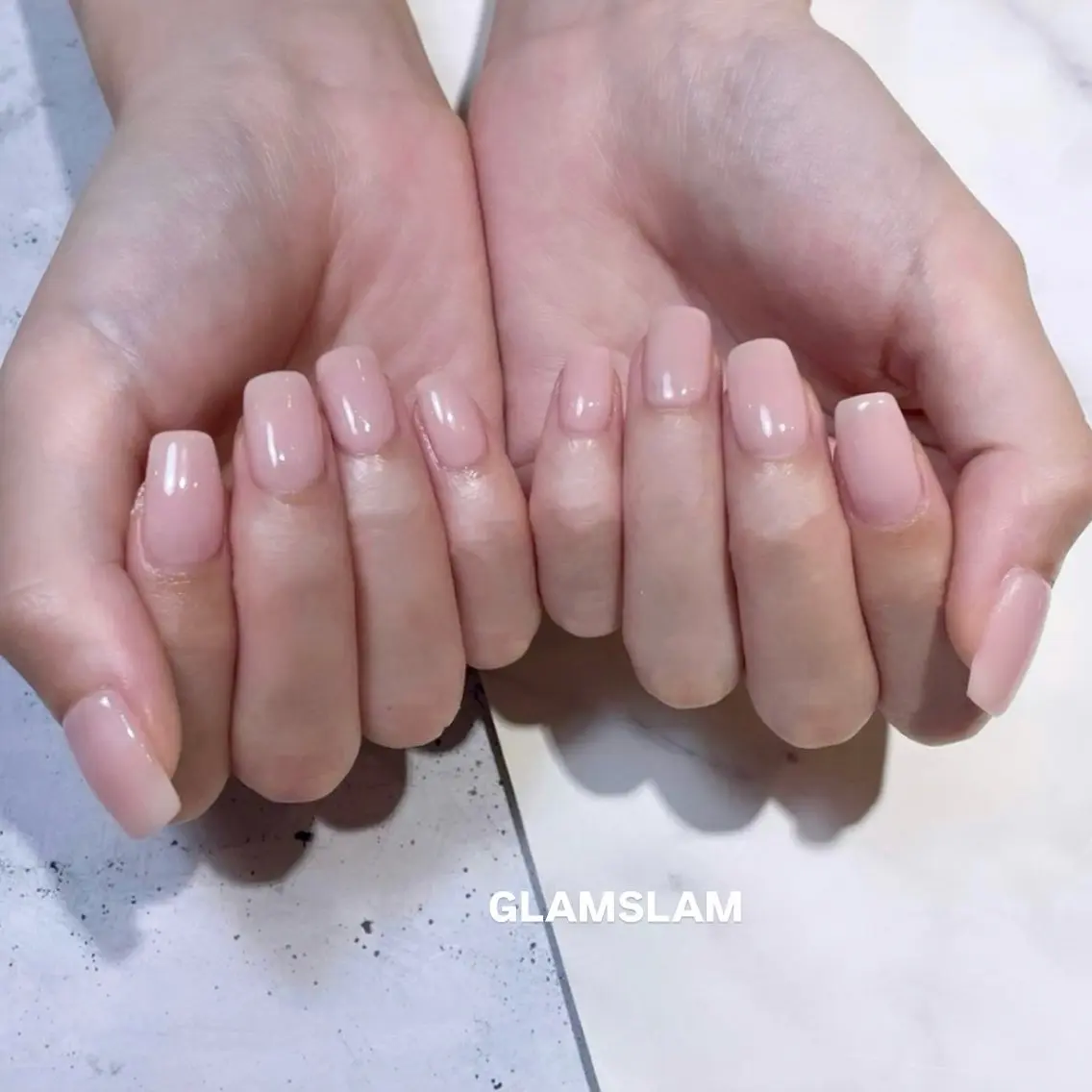 ネイル ワンカラーネイル シンプルネイル ハンドネイル 大阪福島 GLAMSLAM.Hのネイルデザイン