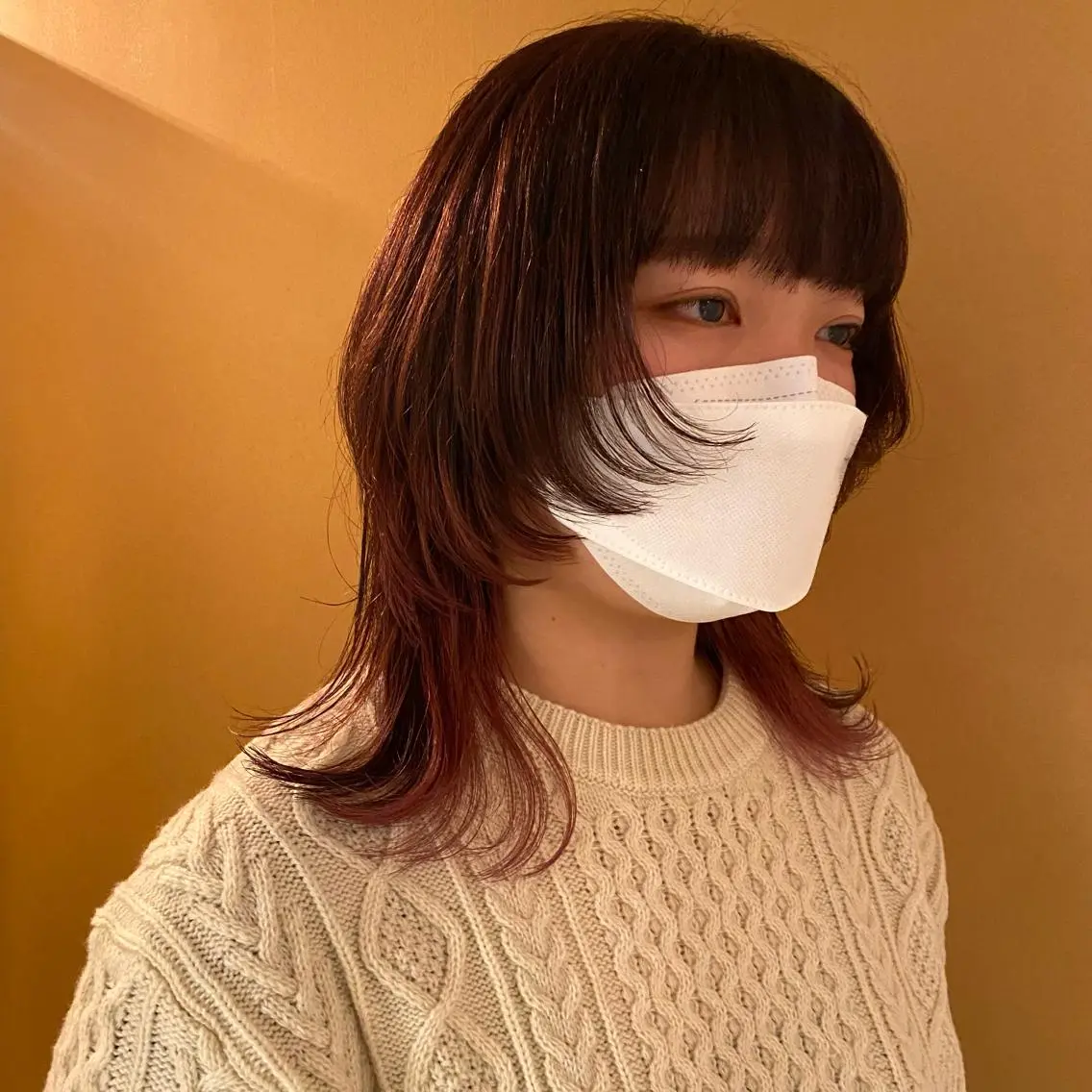 セミロング ウルフカット Yuki☺︎パーマ レイヤーカットのヘアスタイル