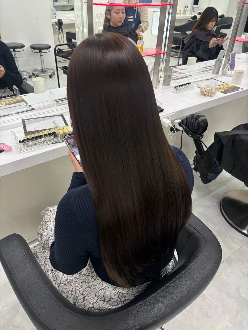 ロング カラー 韓国トレンドヘア🤍 Chima🤍のヘアスタイル