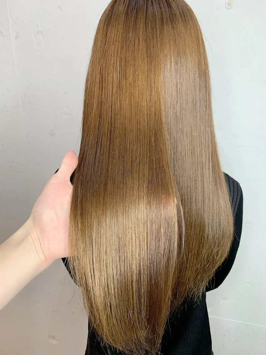 🧸🧡破格🧡🧸デザインカット+ケアブリーチダブルカラー&2Stepトリートメント🧡¥15500の写真