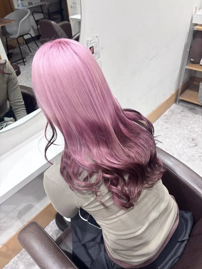ロング カラー ヘアカラー トリートメント ヘッドスパ ハイトーン/ブリーチ 職人🦋森山陽向のヘアスタイル