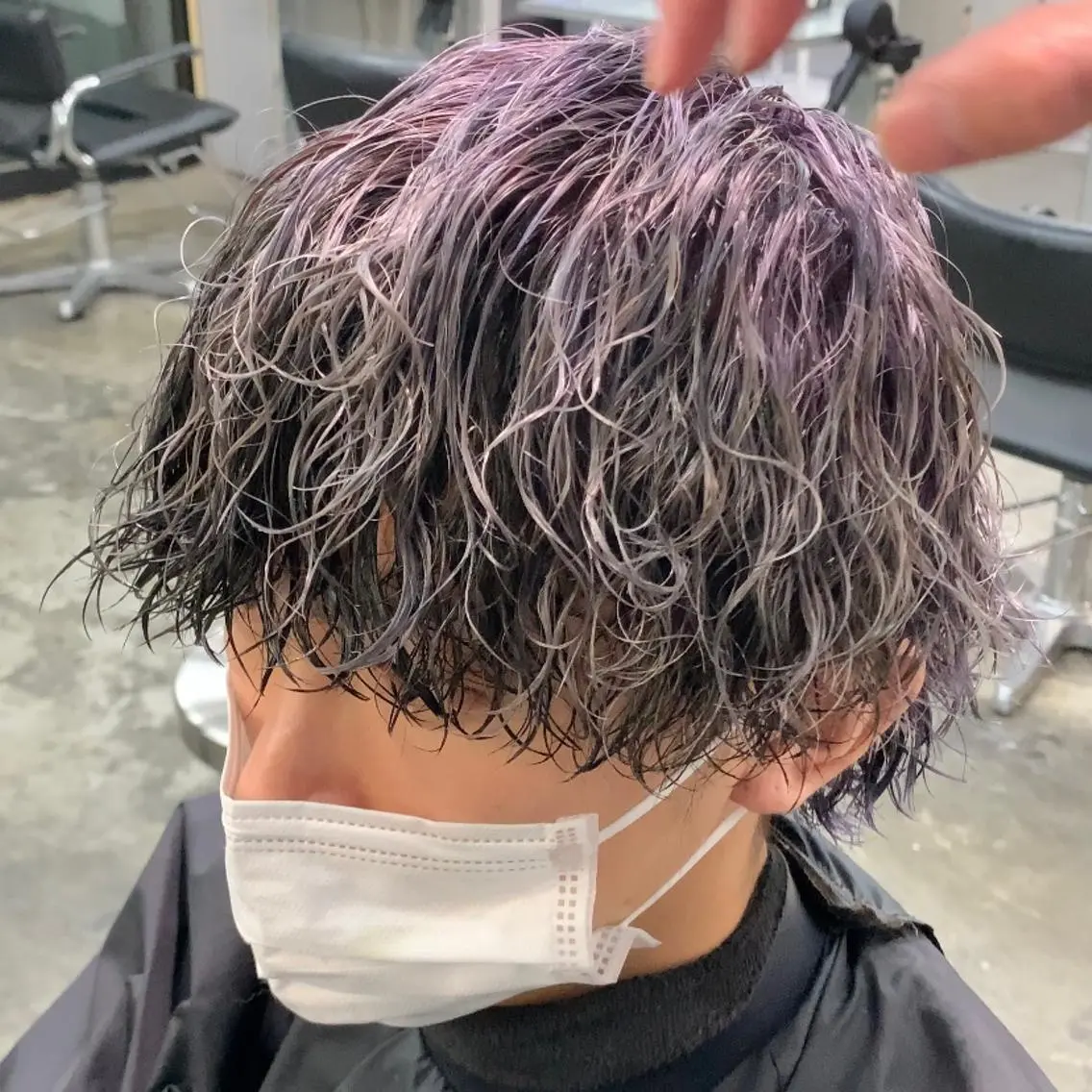 ショート カラー パーマ メンズ メンズブリーチ メンズパーマ ブリーチ カット ヘアカラー パーマ メンズ特化美容師/ 藤戸 椋のヘアスタイル