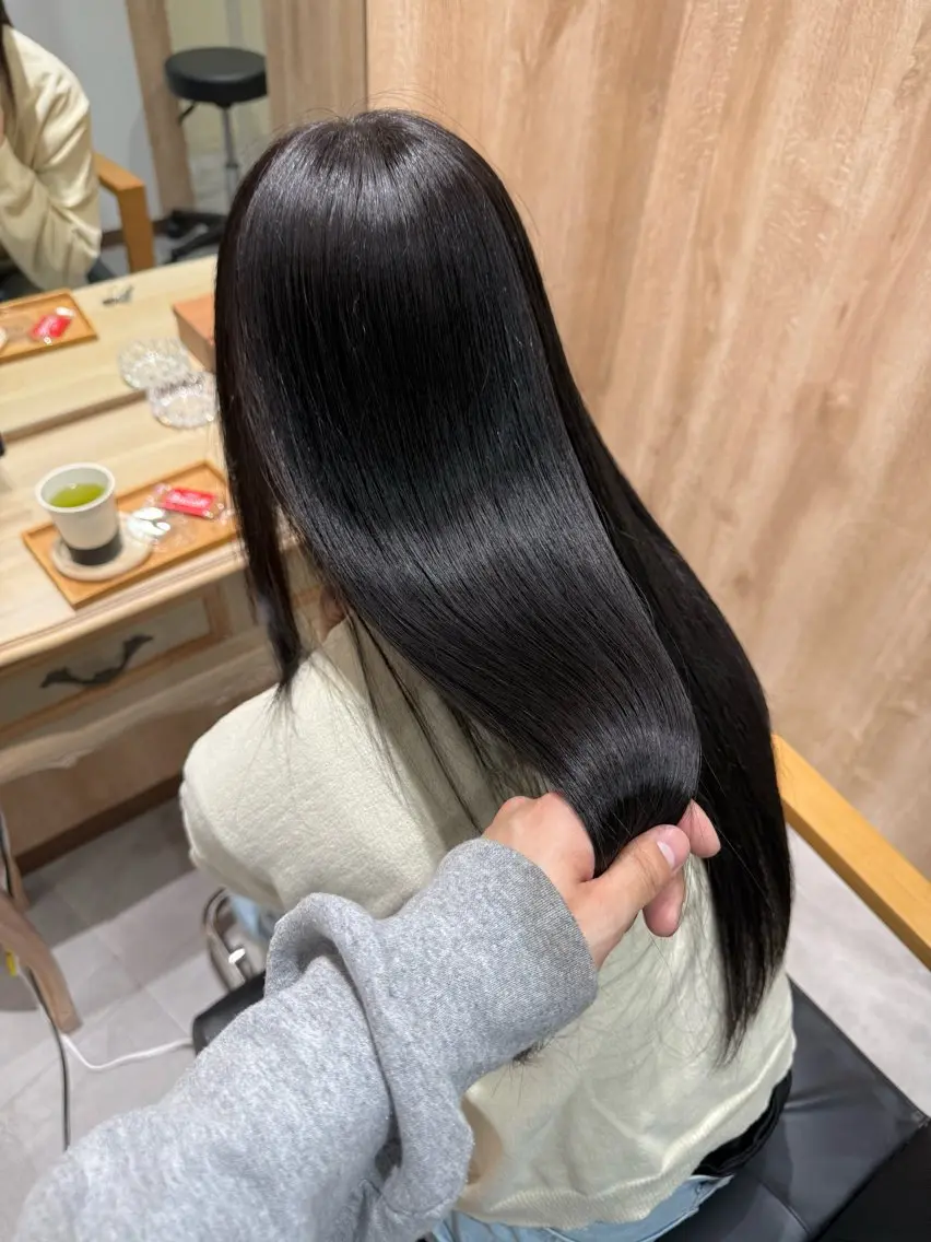 ロング カラー 髪質改善 カット ヘアカラー トリートメント 髪質改善*韓国ヘア* レイヤー*IBUKIのヘアスタイル