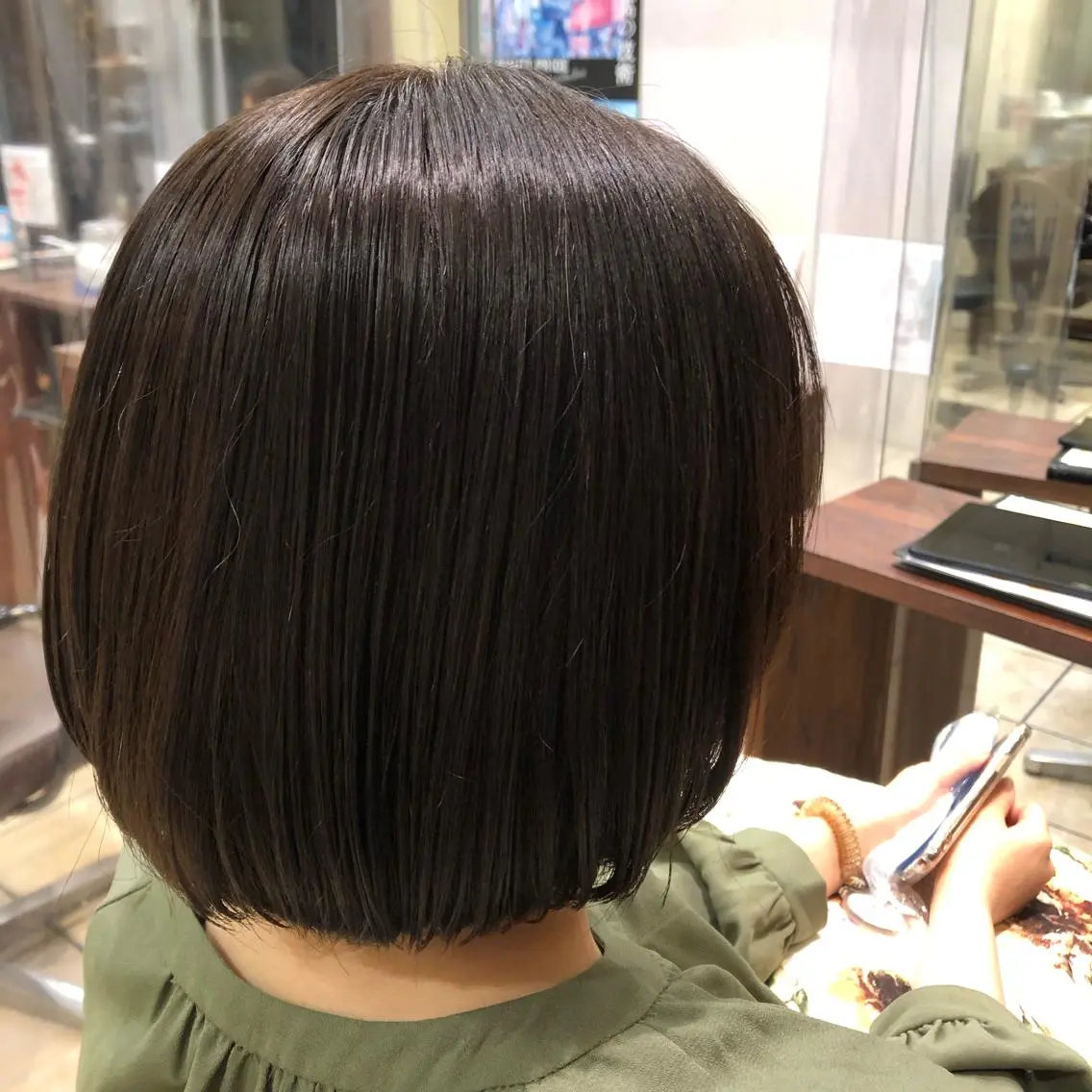 ショート ボブ 髪質改善 メンズパーマゆうひのヘアスタイル