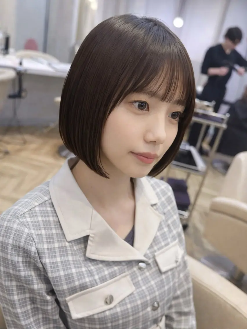ショート トリートメント 平川友理💘 似合せカットカラーのヘアスタイル