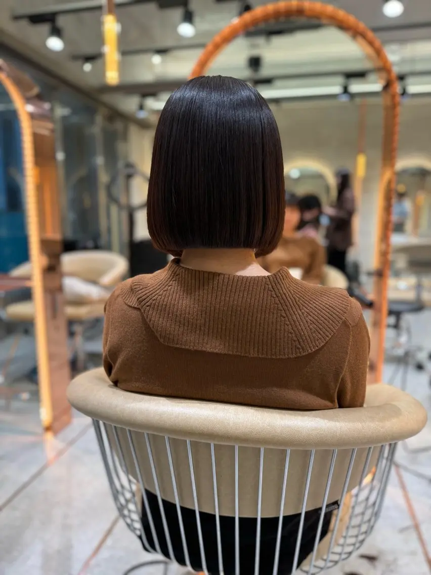 ショート カット ヘアカラー 縮毛矯正 トリートメント ‎🤍髪質改善‎🤍 レイヤーカット‎🤍のヘアスタイル