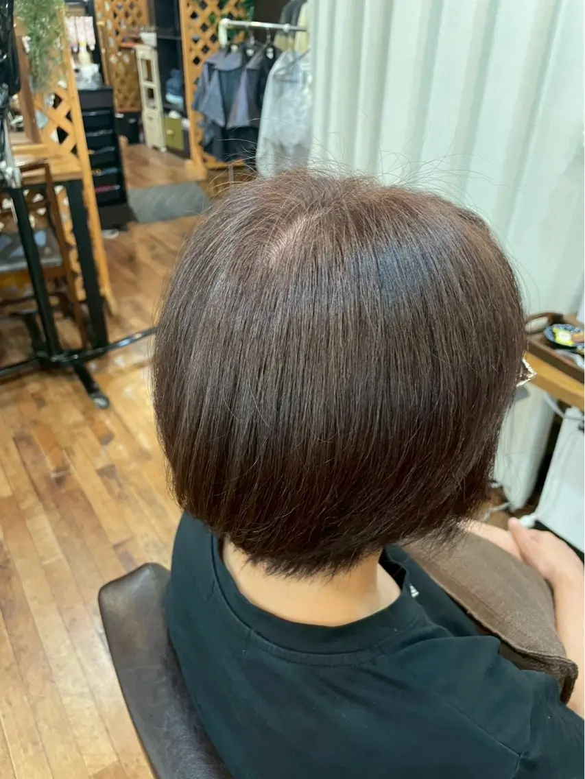 カラー オレンジ 永井 幸枝のヘアスタイル