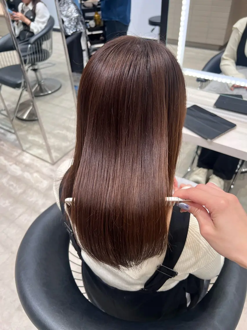 ロング カラー 髪質改善 似合わせカット トリートメント 🌷透明感カラー🌷 内田零菜のヘアスタイル