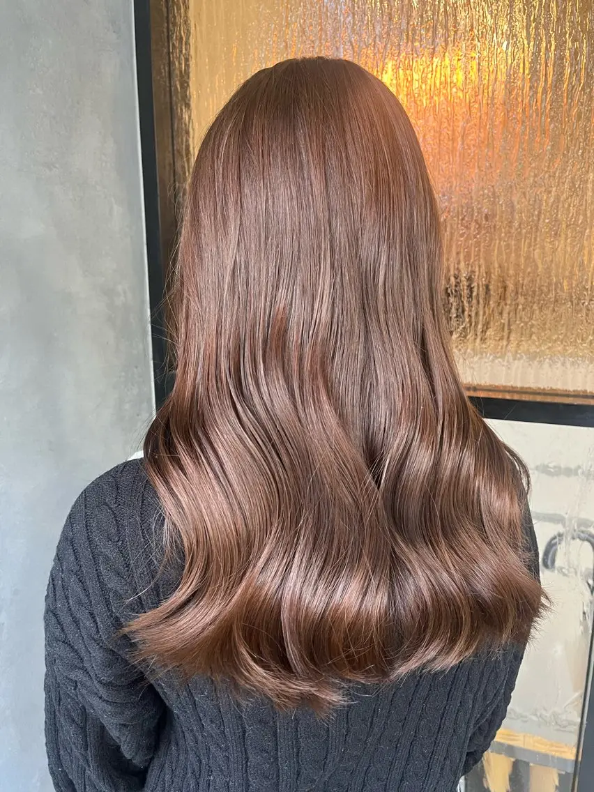 セミロング カラー ベージュカラー 卒業式のヘアスタイル ヘアカラー トリートメント イケハラ ナナミのヘアスタイル