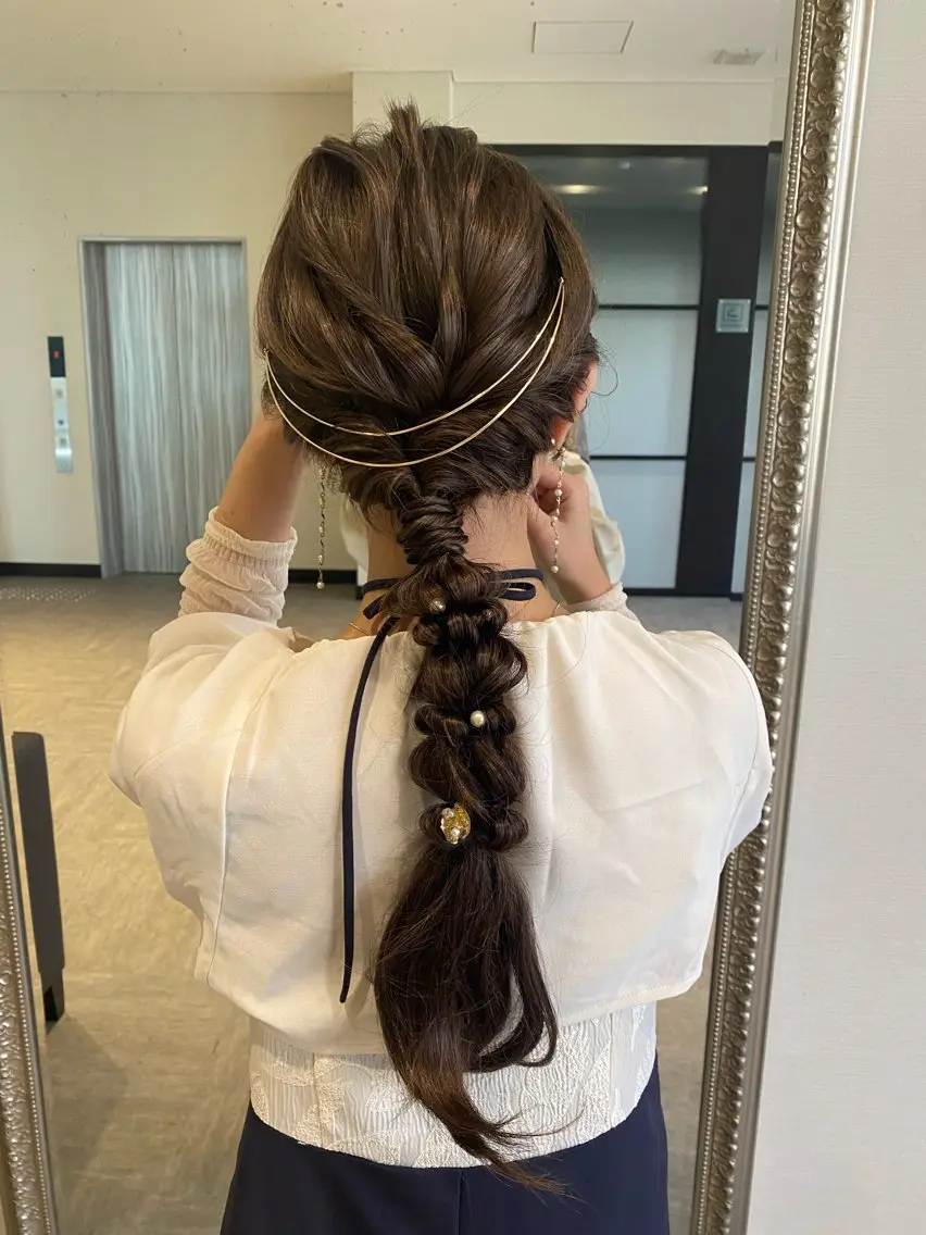 ロング ヘアアレンジ mo moのヘアスタイル
