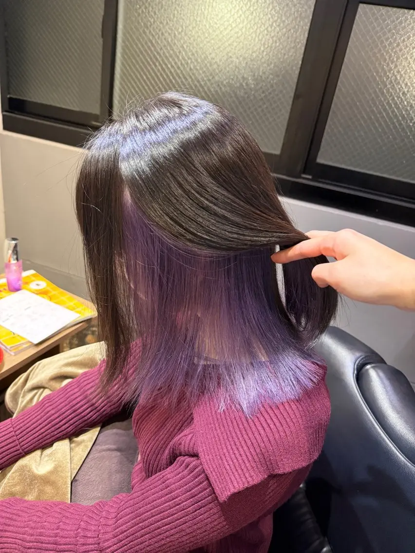セミロング カラー カット ヘアカラー トリートメント 透明感カラー/パーマ 🌀アオノのヘアスタイル