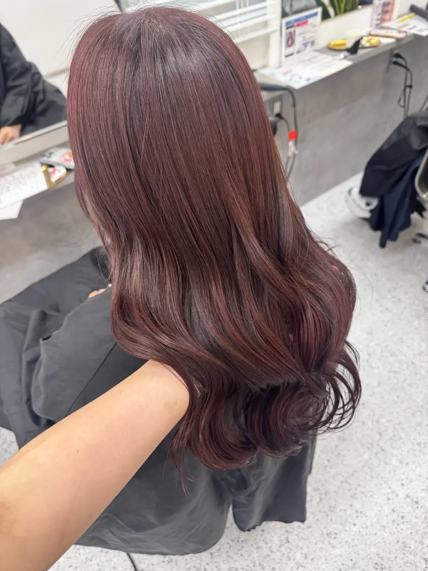 ロング カット ヘアカラー ハイトーン/レイヤー 五島桜樫のヘアスタイル