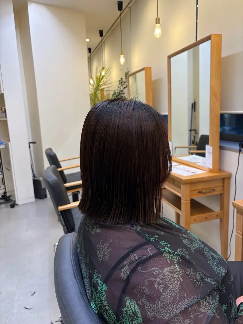 ミディアム ボブ 外ハネヘア 村上 一葉のヘアスタイル