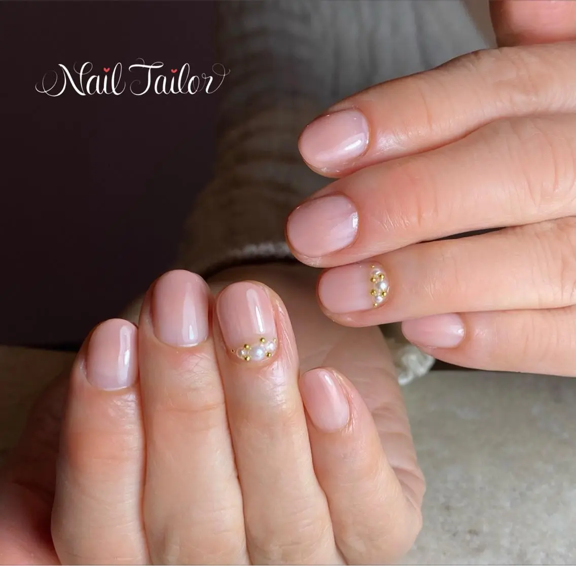 ネイル 長さ出し ジェルネイル オフィスネイル ワンカラーネイル ピンク ハンドネイル NailTailor ネイルテイラーのネイルデザイン