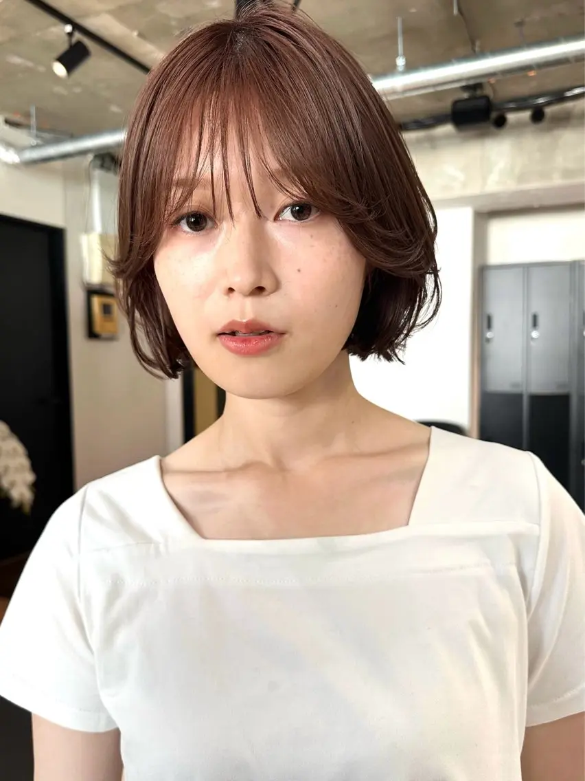 ショート カラー パーマ カット ヘアカラー パーマ ヘッドスパ kazuki【顔周り ×レイヤーカット】のヘアスタイル