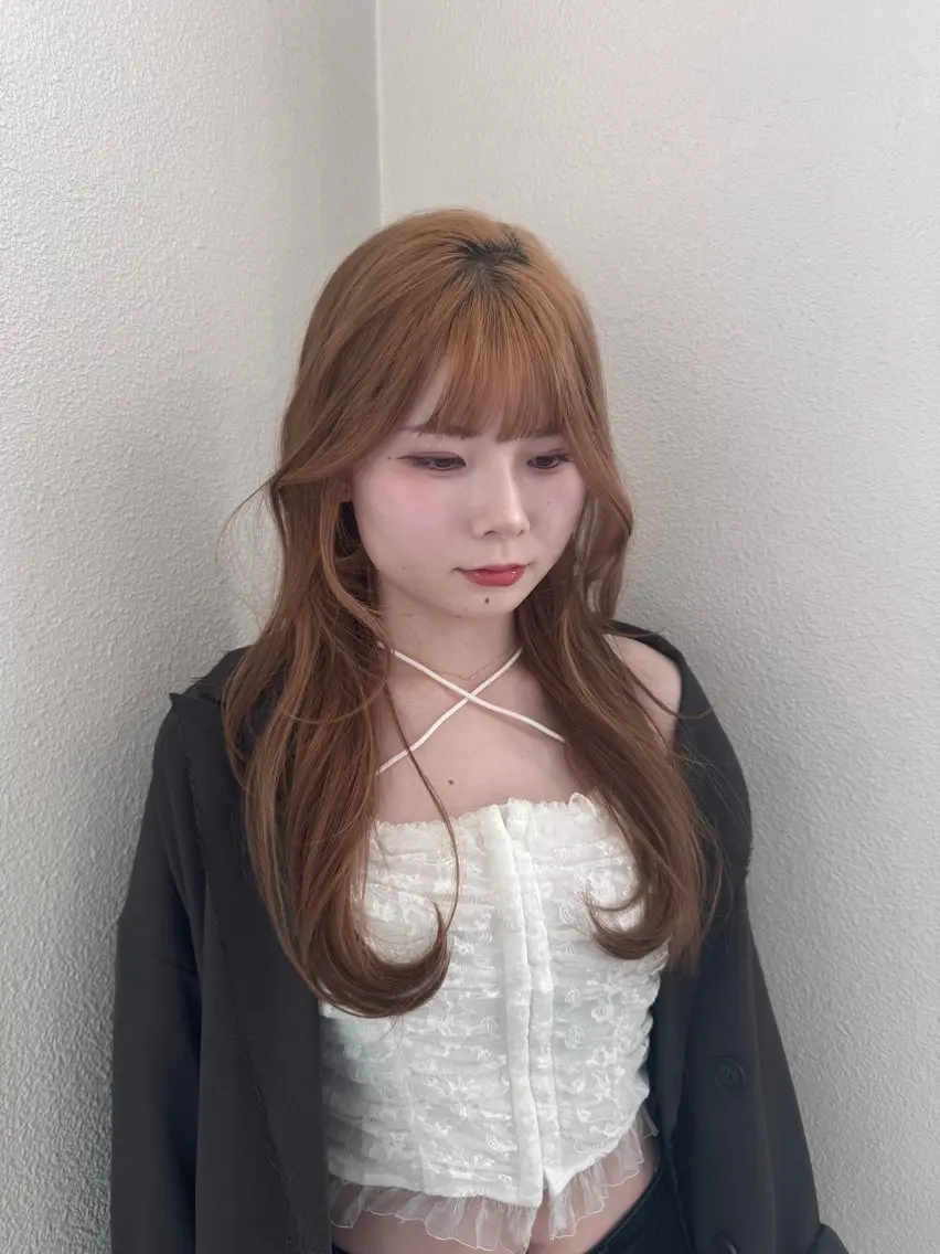 ロング ヘアアレンジ 髪質改善 ロング 似合わせカット トリートメント レイヤー/顔周り 透明感カラー🥂のヘアスタイル