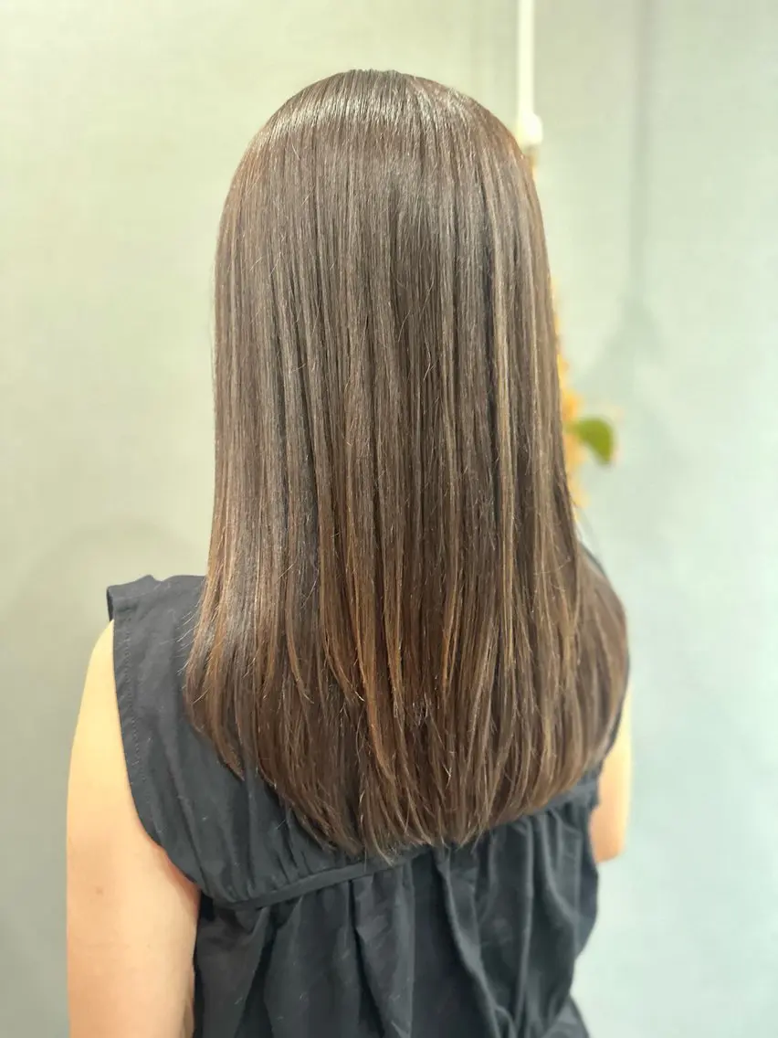 ロング カラー カット ヘアカラー トリートメント K Harukaのヘアスタイル