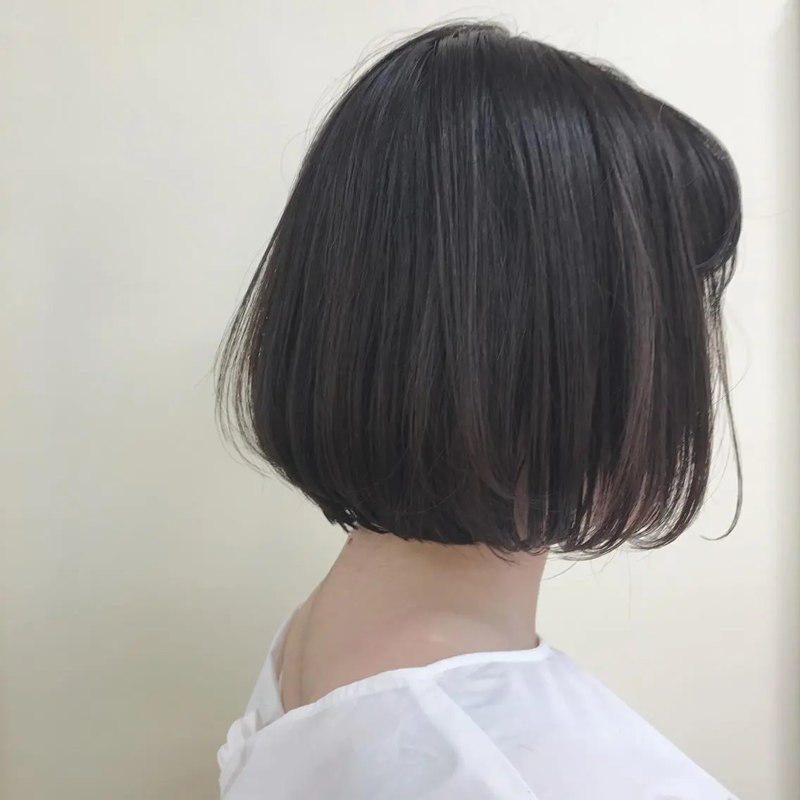 ショート 切りっぱなしボブ ボブ ボブ♡柔らかいカラー 實松栞理のヘアスタイル