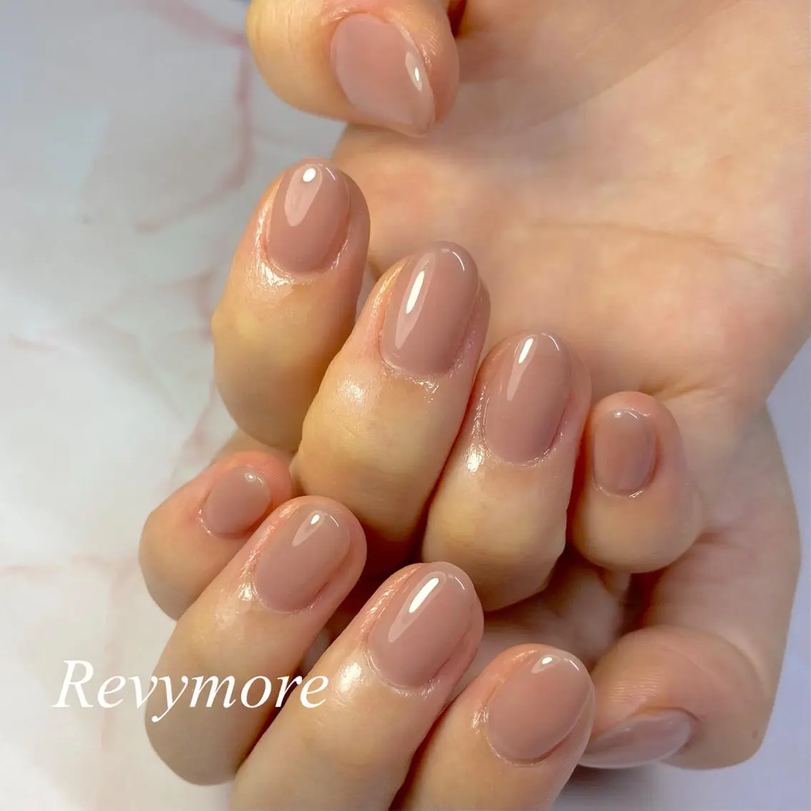 ショート ネイル クリアネイル ジェルネイル オフィスネイル ワンカラーネイル シンプルネイル nail salon Revymoreのネイルデザイン