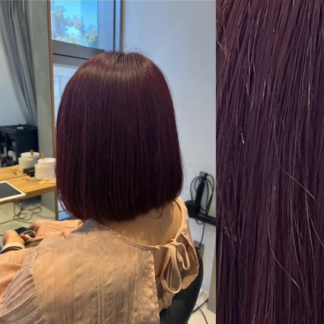 ミディアム カラー ヘアアレンジ ベージュカラー ブリーチ ブラウンカラー ケアブリーチ カシス stylist ◎RUKI.のヘアスタイル