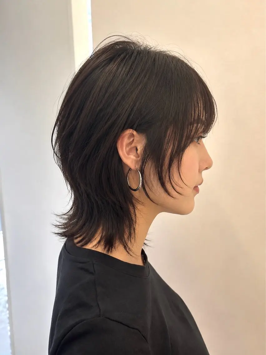 ミディアム カット 田中 真樹のヘアスタイル